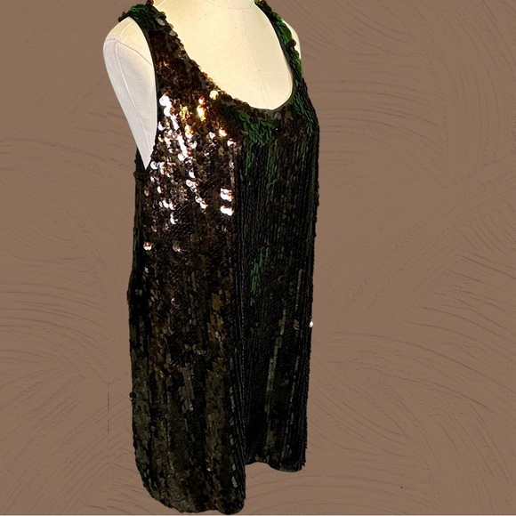 NWT Diane Von Furstenberg ‘Pellina Pialette’ Brown Tortoise Sequin Sheath Dress - Picture 14 of 16